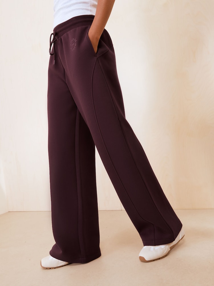 Friends Like These Aubergine Purple Studio Premium Heavyweight Scuba Seamed Joggers - Image 1 of 5 Friends Like These Aubergine Purple Studio Premium Heavyweight Scuba Seamed Joggers - Image 1 of 5