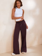 Friends Like These Aubergine Purple Studio Premium Heavyweight Scuba Seamed Joggers - Image 2 of 5
