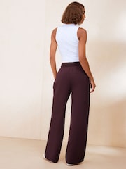Friends Like These Aubergine Purple Studio Premium Heavyweight Scuba Seamed Joggers - Image 5 of 5