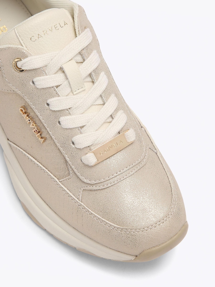 Carvela Gold Adoro Trainers - Image 4 of 4