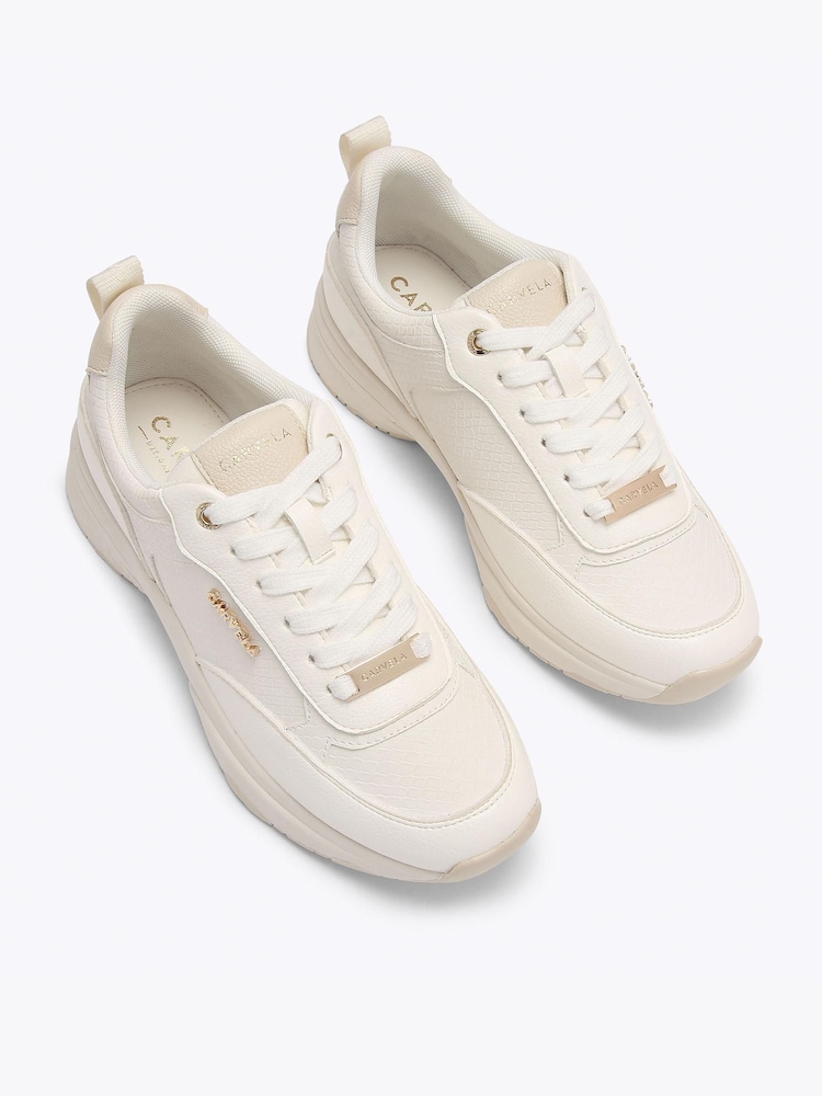 Carvela White Adoro Trainers - Image 2 of 4