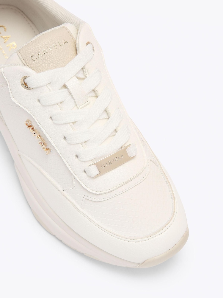 Carvela White Adoro Trainers - Image 4 of 4