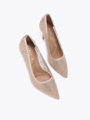 Carvela Pink Lovebird Mesh Heels - Image 2 of 4