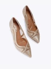 Carvela Gold Fantastico Court Shoes - Image 3 of 5
