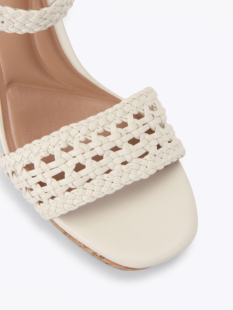 Carvela Cream Portofino Wedge Wide Fit Flip Flop Sandals - Image 4 of 4
