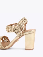 Carvela Gold Sadie 2 Flip Flop Sandals - Image 3 of 5