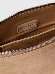 Whistles Nude Elita Suede Pouch Clutch - Image 4 of 5