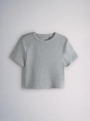 Grey Marl/Blue/Pink/White - The Set 4 Pack Ribbed Cropped T-Shirts - Bild 2 von 7