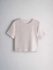 Grey Marl/Blue/Pink/White - The Set 4 Pack Ribbed Cropped T-Shirts - Bild 3 von 7