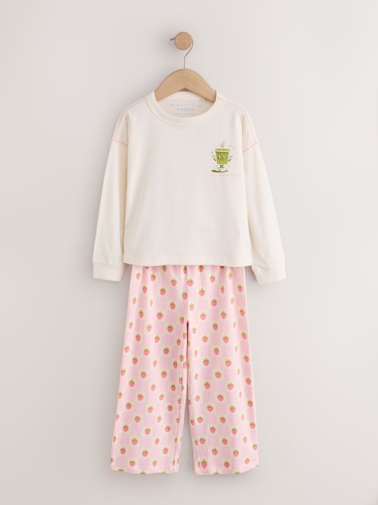 Pink/Green Matcha - Lot de 3 pyjamas longs larges (3-16ans) - Image 2 de 8 Pink/Green Matcha - Lot de 3 pyjamas longs larges (3-16ans) - Image 2 de 8
