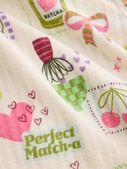 Pink/Green Matcha - Lot de 3 pyjamas longs larges (3-16ans) - Image 6 de 8
