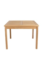 Charles Bentley Brown Teak Square Garden Dining Table - Image 5 of 6