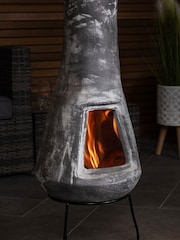 Snug Grey Medium Barcelona BBQ Clay Chiminea - Image 2 of 6