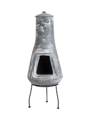 Snug Grey Medium Barcelona BBQ Clay Chiminea - Image 3 of 6
