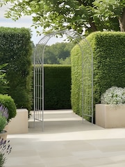 Charles Bentley Green Rustic Metal Decorative Garden Arch - Image 1 of 6