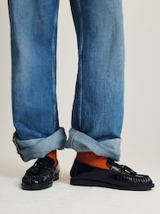Қара былғары - The Set Tassel Ruched Loafers - 8суретінің 2 суреті