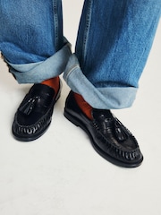 Қара былғары - The Set Tassel Ruched Loafers - 8суретінің 3 суреті