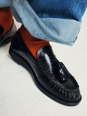 Қара былғары - The Set Tassel Ruched Loafers - 8суретінің 4 суреті