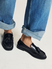 Қара былғары - The Set Tassel Ruched Loafers - 8суретінің 5 суреті
