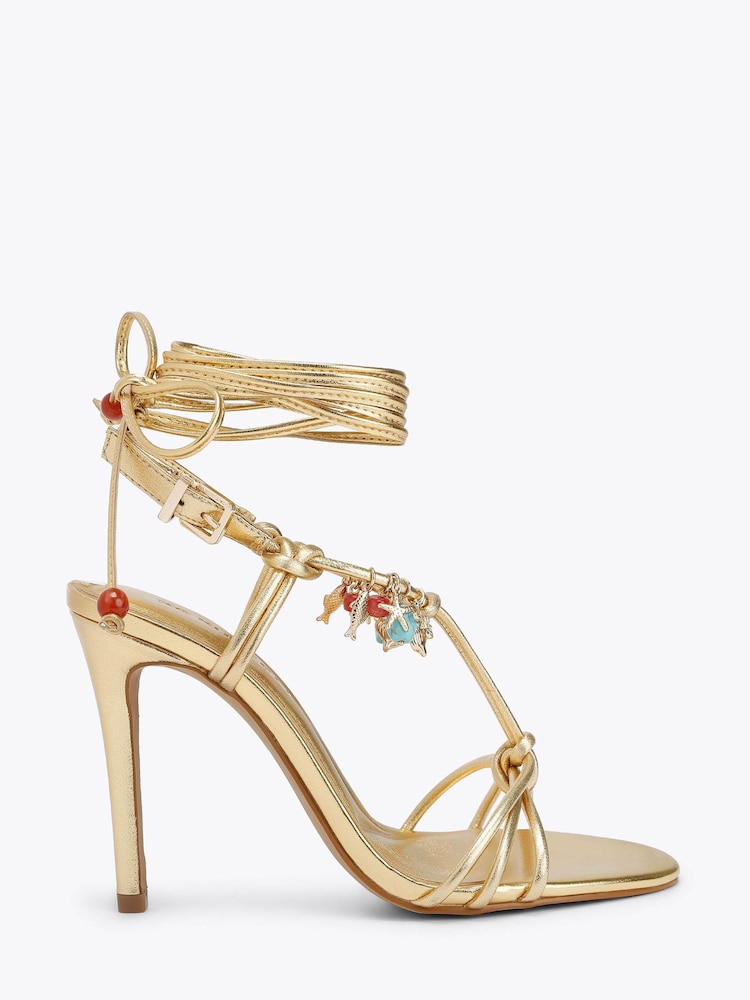 KG Kurt Geiger Gold Roux Heel Sandals - Image 1 of 4 KG Kurt Geiger Gold Roux Heel Sandals - Image 1 of 4