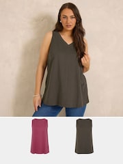 Evans Brown Jersey Vests 2 Pack - Image 1 of 6