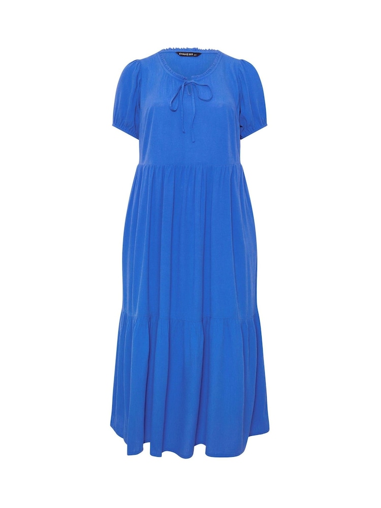 Evans Blue Woven Boho Dress - Image 5 of 5