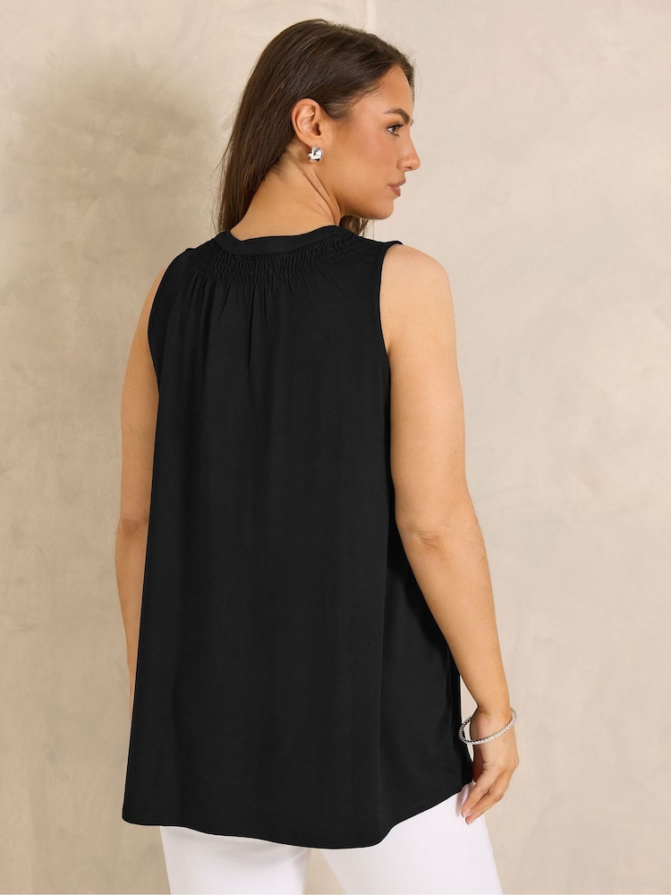 Evans Black Sleeveless Jersey Shirt - Image 2 of 4