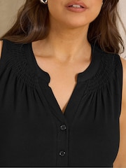 Evans Black Sleeveless Jersey Shirt - Image 3 of 4