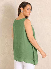 Evans Green Double Layer Vest Top - Image 4 of 5
