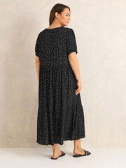 Evans Black Woven Boho Dress - Image 3 of 5