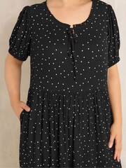 Evans Black Woven Boho Dress - Image 4 of 5