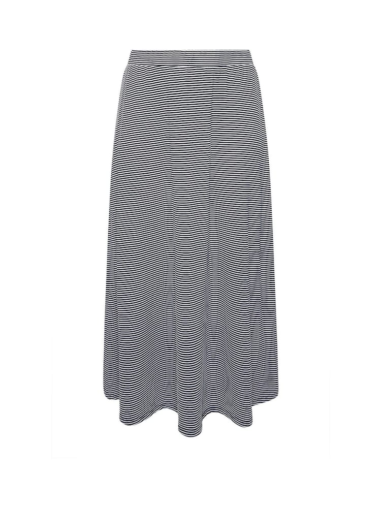 Evans Black Striped Jersey Pocket Midaxi Skirt - Image 5 of 5 Evans Black Striped Jersey Pocket Midaxi Skirt - Image 5 of 5