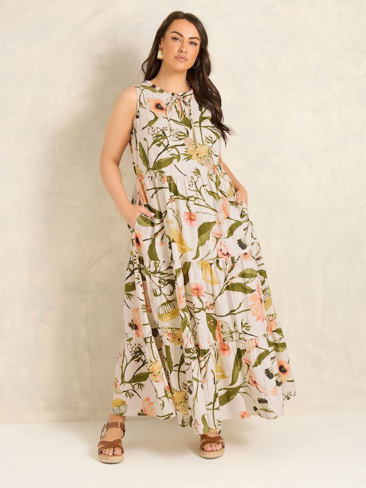 Evans Natural Pretty Floral Sundress - Image 1 of 5
