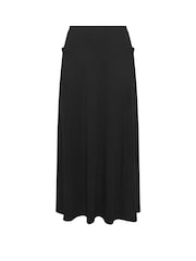 Evans Black Jersey Pocket Midaxi Skirt - Image 5 of 5