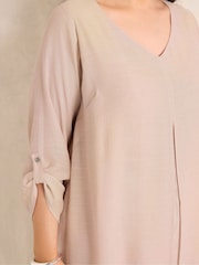 Evans Pink Long Sleeve Double Layer Top - Image 4 of 5