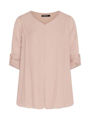Evans Pink Long Sleeve Double Layer Top - Image 5 of 5