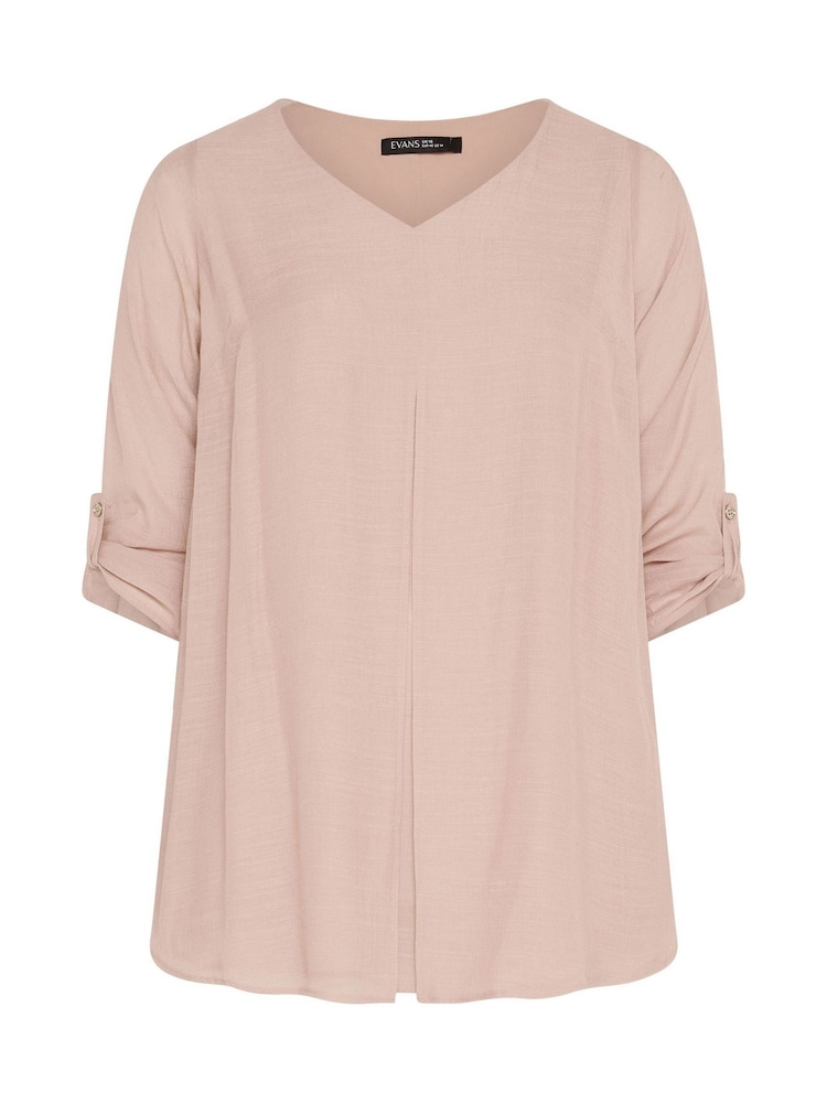 Evans Pink Long Sleeve Double Layer Top - Image 5 of 5