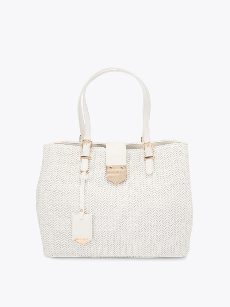 Carvela White Maria Midi Weave Bag - Image 1 of 5