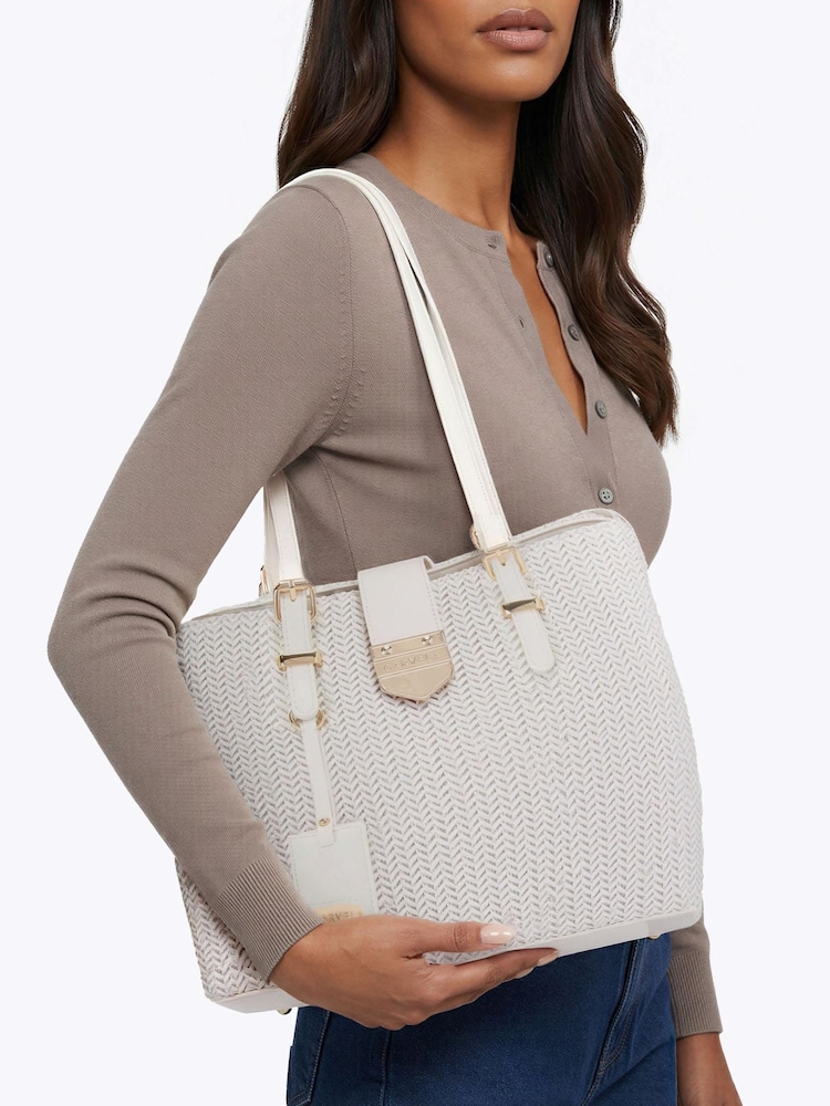 Carvela White Maria Midi Weave Bag - Image 5 of 5