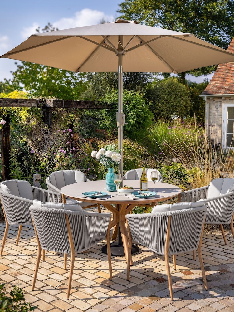 Hartman Allure Grey Trevi 6 Seat Round Garden Dining Set - Image 1 of 1