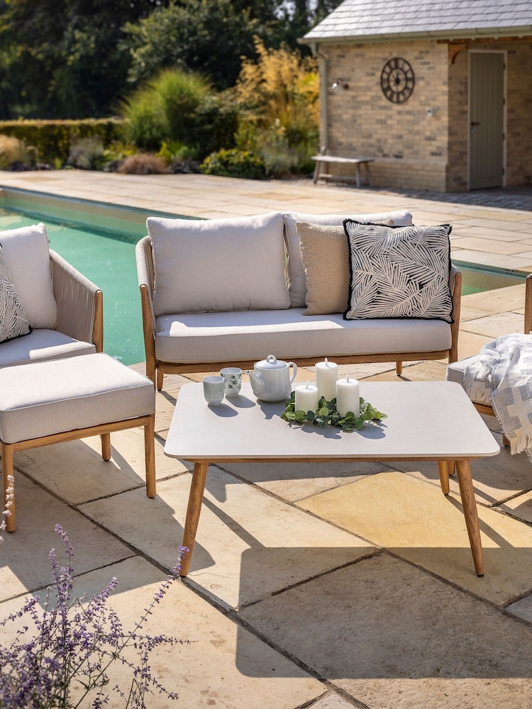 Hartman Almond Natural Portico 2 Seat Garden Lounge Set - Image 1 of 6