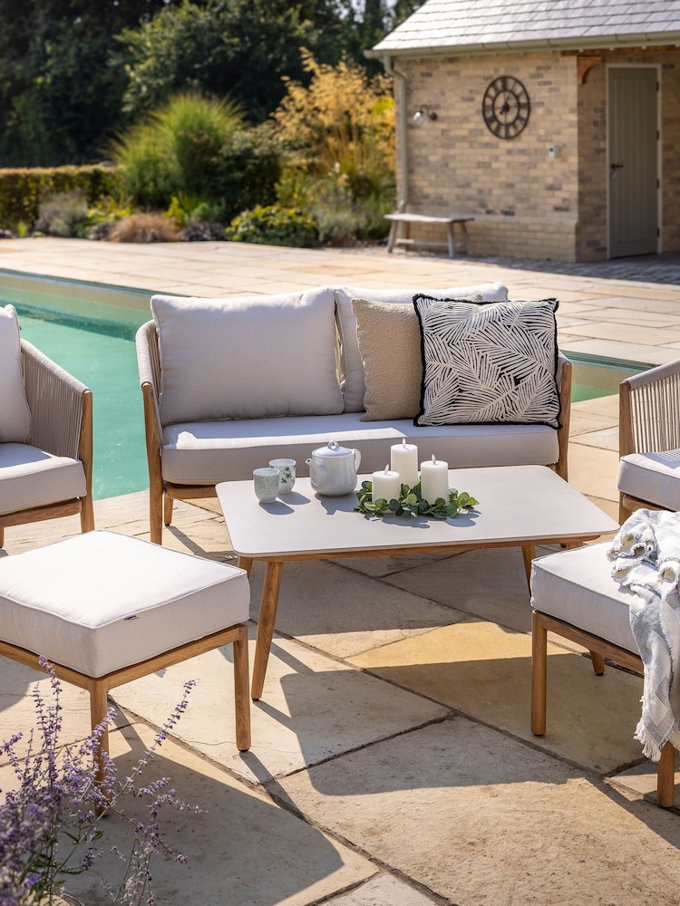Hartman Almond Natural Portico 2 Seat Garden Lounge Set - Image 6 of 6