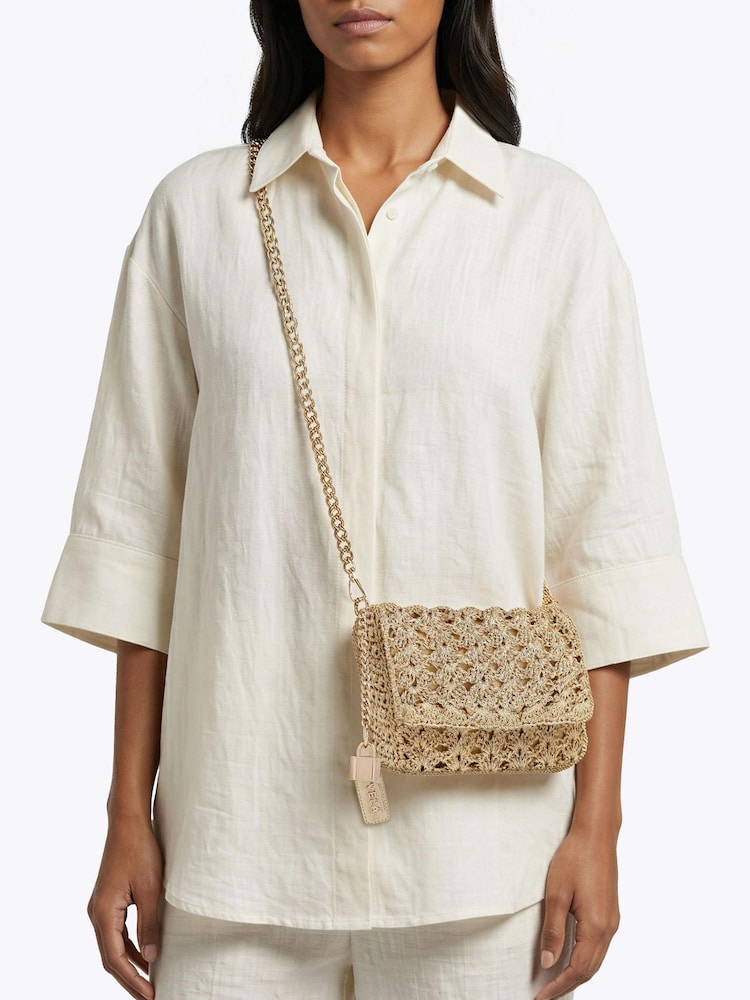 Carvela Gold Valeria Cross-Body Bag - Image 1 of 5