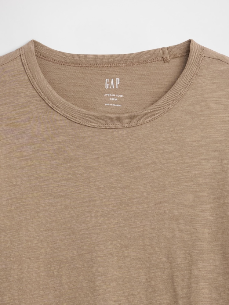 Gap Brown Lived-In Crew Neck Short Sleeve T-Shirt - Image 5 of 5