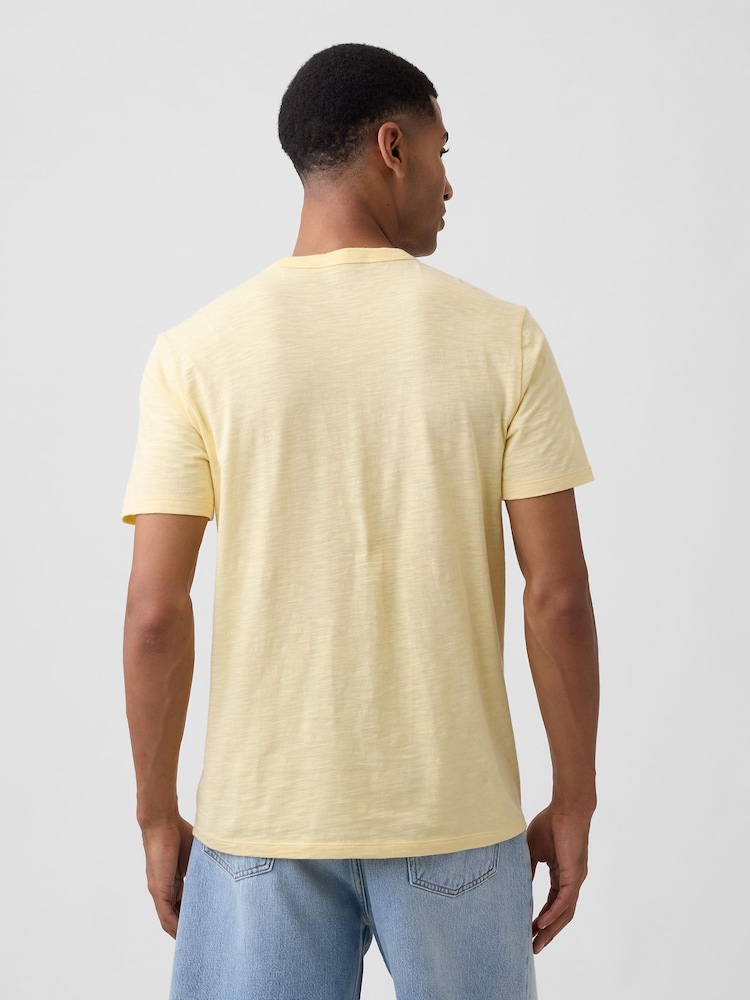 Gap Yellow Lived-In Crew Neck Short Sleeve T-Shirt - Image 2 of 5