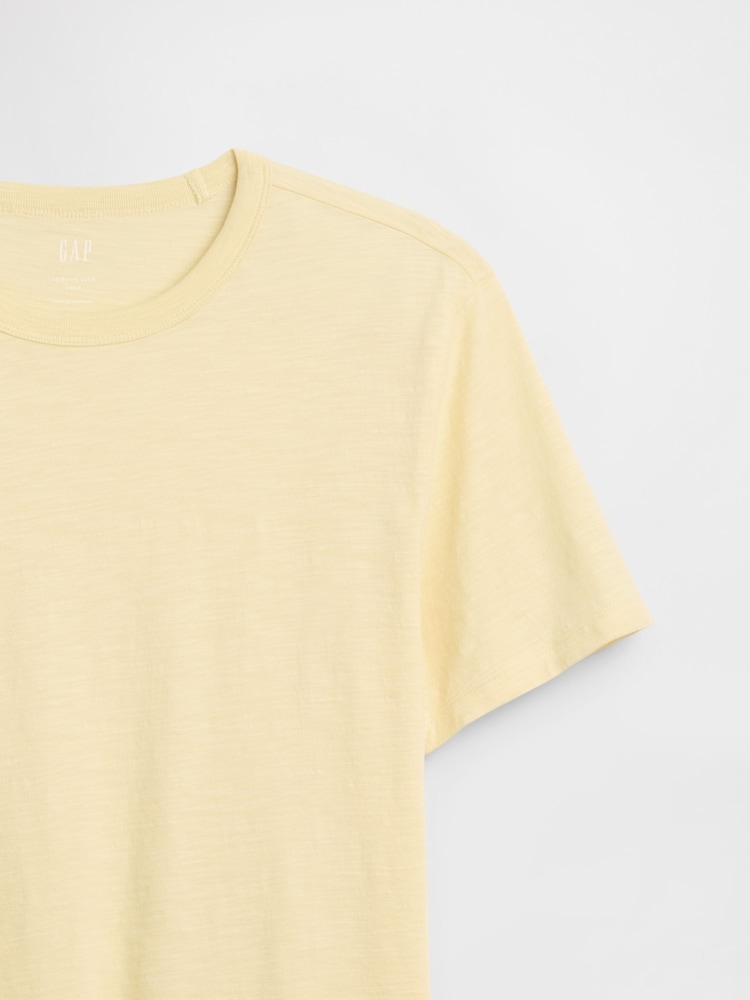 Gap Yellow Lived-In Crew Neck Short Sleeve T-Shirt - Image 5 of 5