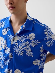 Gap Blue Relaxed Collar Short Sleeve Shirt - Image 4 of 4