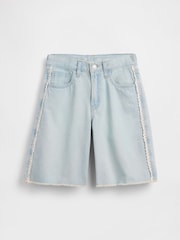 Gap Light Wash Blue Low Rise Longline Denim Shorts (5-13yrs) - Image 4 of 6
