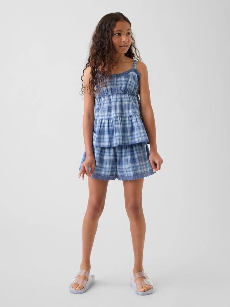 Gap Blue Check Easy Shorts (4-13yrs) - Image 3 of 3