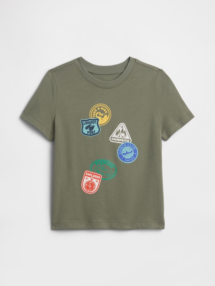 Gap Green Graphic Logo Short Sleeve T-Shirt (6mths-5yrs) - Image 1 of 3